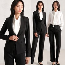 심플형 바지정장 여성정장세트 XS~5XL 빅사이즈