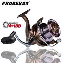 PROBEROS CTS9000-12000 바다릴 모든 금속 수심릴 스피닝릴 낚시 도구 15BB 레가리스lt 4.0:1 기어비 최대 항력 26~30kg 브레이크릴 대형릴, CTS10000