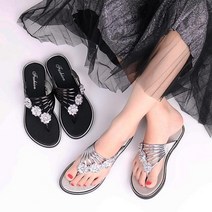 슬리퍼 숙녀 여름 샌들 PVC 플랫 바닥 레저 홀리데이 비치 플러스 사이즈 젤리 2 여성, silver+41