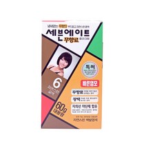 세븐에이트 새치 셀프 약 자연스러운 갈색 미용실 염색약 60g 6호, 단품, 1개