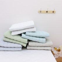 뱀부 시어서커 미끄럼방지 여름 침대패드 겸 카페트 5color, 스카이블루