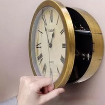 비상금숨기기 비밀 엔틱 클래식 벽시계금고