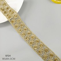 예쁜창문커튼 북유럽풍 Zsbszc 2 야드 중공 빛나는 분말 골드 레이스 cheongsam 의류 밑단 커튼 트림 패브