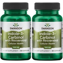 Swanson - Indole3 스완슨 인돌3 카비놀 레스베라트롤 200mg 60정 2팩