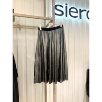 [시에로] 메탈 플리츠 원단 롱 스커트 SE4SKF272 (P001261099)