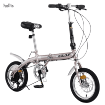 접이식자전거 미니벨로 7단 20인치 미니 접이식 자전거, 14인치, 핑크골드 7단 - 14인치