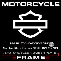 할리 데이비슨 바이크 번호판가드 MFMC13 - HARLEY DAVIDSON 3LINE + BOLT-미니에프, D12
