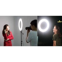 블로그 사진 유튜브 개인방송 LED 링조명 모델촬영 의류촬영 사진조명, 14인치 블랙