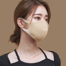 바른 새부리형 릴렉스핏 귀편한 숨쉬기편한 마스크 50매, 대형, 베이지