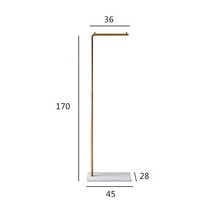 아이젠 코트랙 대리석 철재 행거 미니 옷가게 헹거 옷걸이, A, 흰색+금색, 150cm