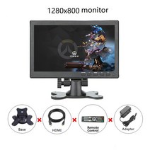 서브모니터 노트북 보조 듀얼 게이밍 플스 포터블 10.1″ pc 모니터 1920x1200 터치 게임용 모니터 for raspberry pi ps3 ps4 xbox360 89, 씨엔, 1280x800