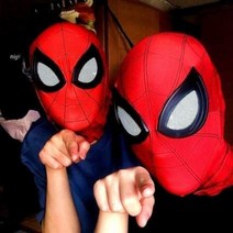 스파이더맨가면 파티 캐릭터 복면 눈 할로윈 소품 마스크 가면, 어른 스파이더맨 레드