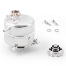 알루미늄 냉각수 헤더 오버플로 물 탱크 및 캡 저수지 캔 자동차 액세서리 02-08 BMW 미니 쿠퍼 S R52 R53, 은_1