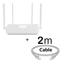 핫딜 netis공유기 iptimea1004 샤오미 레드미 와이파이 라우터 160MHz 고대역폭 OFDMA 효율적인 전송 2.4GHz 5GHz 메쉬 네트워킹 AX3000, [03] add US plug, [03] Add 2m CAT 6 Cable, 11.add US plug - Add 2m CAT 6