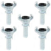 Interstate Pneumatics CU-853 1.9cm(3/4인치) 호스 바브 스트레이트 스루 잭 해머 커플러-5개 팩, 5