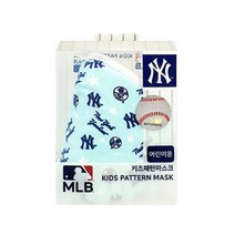 MLB 키즈패턴 마스크 어린이용 뉴욕양키스(블루), 1개