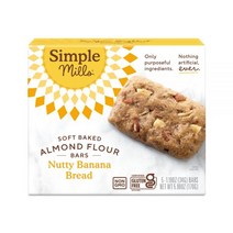 Simple Mills 소프트 구운 아몬드 가루 바 견과류 바나나 빵 바 5개