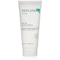 replenix 벤조일 퍼옥사이드 여드름 세척 - 알로에 함유 데일리 여드름 컨트롤 클렌저 최대 강도 의료 등급 5-10 벤조일 퍼옥사이드 오일 프리 6.7 oz., 5 과산화벤조일
