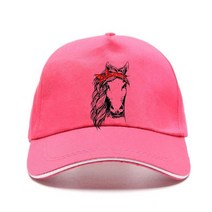Horse bandana bill hat for 승마 horse lover men 야외 야구 모자, 15 로즈 레드