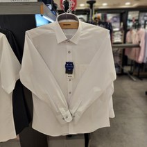 NC 불광점 레노마 # 면 혼방 스트레치 스판 포인트 단추 배색 일반핏 화이트 긴팔셔츠 RMFSGP-903-WH-5555