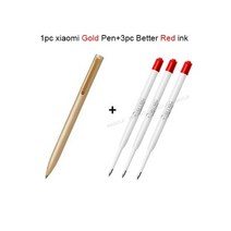 샤오미 Mijia 메탈 로그인 펜 볼펜 서명 0.5MM PREMEC 부드러운 스위스 리필 검정/파랑/빨강 잉크, 1pen 3better Red