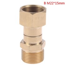 호스어댑터 360 학위 회전 호스 분무기 커넥터 황동 고압 M22 14mm 나사 와셔 스위블 조인트 피팅, 02 B
