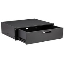 TECHTOO 랙 마운트 서랍 랙 서랍 DJ 랙 케이스 서버 캐비닛 케이스 키 및 잠금 장치 포함 48.3cm(19인치) 장비 서버 AV DJ 캐비닛 랙용 (2U)