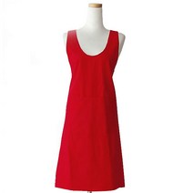 리빙데코 솔리드앞치마, 레드, 1개