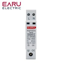 1P+N AC SPD 4P 20KA~40KA 275V House Surge Protector protection Protective Low-voltage Arrester Devic, 한개옵션0