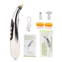 바디 셀룰라이트 마사지기 마사지 펜 얼굴 리프팅 Tens 3 5 헤드 USB 충전식 경락 레이저 펄스, 3head with Gel Box