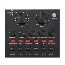 오디오인터페이스 변환 디제잉장비 방송용 음악믹싱 v8 사운드 카드 오디오 usb 외부, PC용