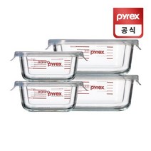 코렐 파이렉스 계량 용기 정사각 310ml 790ml 4p세트, 단품