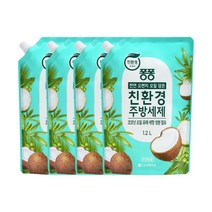 퐁퐁 친환경주방세제 코코넛 리필 1.2L, 4개