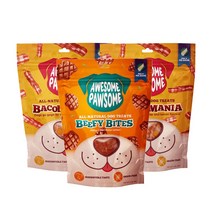 어썸포썸 강아지 트릿 간식 6종 85g *3입, 킹연어 슈프림 2개, 베이컨 매니아(치즈맛) 1개