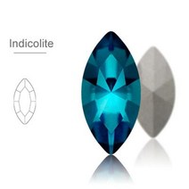 아쿠아씰 크리스탈 라인석 상단 스톤 의류 공예 쥬얼리에 적합한 라인스톤에 유리 접착제, Indicolite+9X18mm 10Pcs