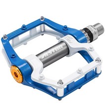 Alston 미끄럼 방지 산악 자전거 페달 매우 강력하고 다채로운 CrMo CNC 가공 1.4cm(916인치) 로드 BMX MTB 픽시 바이크용 밀봉 베어링, US-Y01Blue