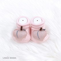 리나스마마 [출산선물] 로얄 복숭아 오가닉 아기양말
