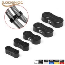 호스 AN4 AN6 AN8 AN10 AN12 브레이드 고무 라인 클램프 알루미늄 알루마이트 분리기 분배기 검정색 파란색, [02] AN4 blue, 02 AN4 blue