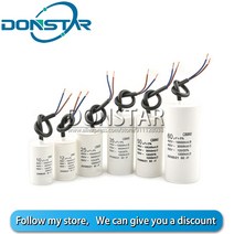 홈트레킹 런닝머신 세탁기 시동 모터 커패시터 CBB60 450V 5 미크로포맷 10 3 4 6 8, 24 12UF 5UF Black