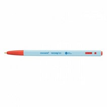 모나미]153볼펜메디 향균볼펜 적색0.7mm, 적색, 1자루