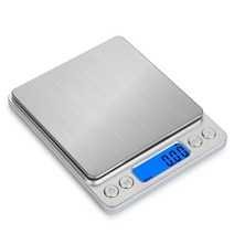 Fowod 디지털 정밀 저울 스테인리스 가정용 주방저울 방수형 계량전자저울 고정밀도 저울, 3kg/0.1g