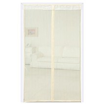SKANDSALO 출입구 붙이는 모기장 방충망 방 문 창문 자석 자동 방충 커튼 문발 바란스 부착, 150x220+화이트+베이지골지망사