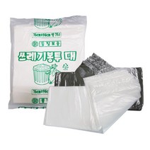 쓰레기통 쓰레기봉투 대 흰색 검정 75리터 검정 흰색 20매 1팩, 쓰레기봉투 대 흰색 20매, 75l