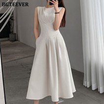 돌잔치 맘 드레스 우아한 엄마 원피스 셀프웨딩 bgteever 우아한 o-넥 여성 a 라인 봄