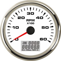 타코메타 타코미터 디젤 가솔린 엔진용 LCD 아워 3000RPM 85MM 해양 자동차 RPM 7 색 백라이트 센서, 01 WS 6000 rpm