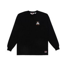 화이트라벨 스트릿 롱 슬리브 티셔츠 블랙