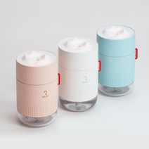휴대용 충전식 무선 미니가습기 인쇄제작 홍보물품 회사기념품 LED무드등 대용량, 화이트, ml, 초음파식