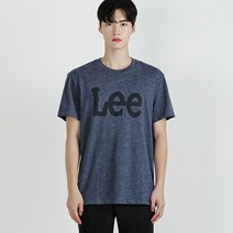 리 LEE LEE 로고 반팔 티셔츠 미드나잇네이비