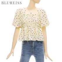 블루레이스 블루레이스 스퀘어넥볼륨소매블라우스_B2M1BL5721