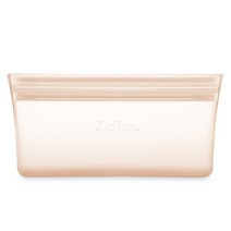 집탑 플래티넘 실리콘 지퍼백, 피치 (Peach), 1개
